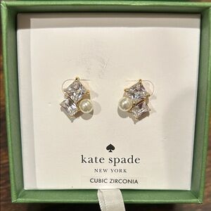 Kate Spade Gold and Cubic Zirconia Earrings